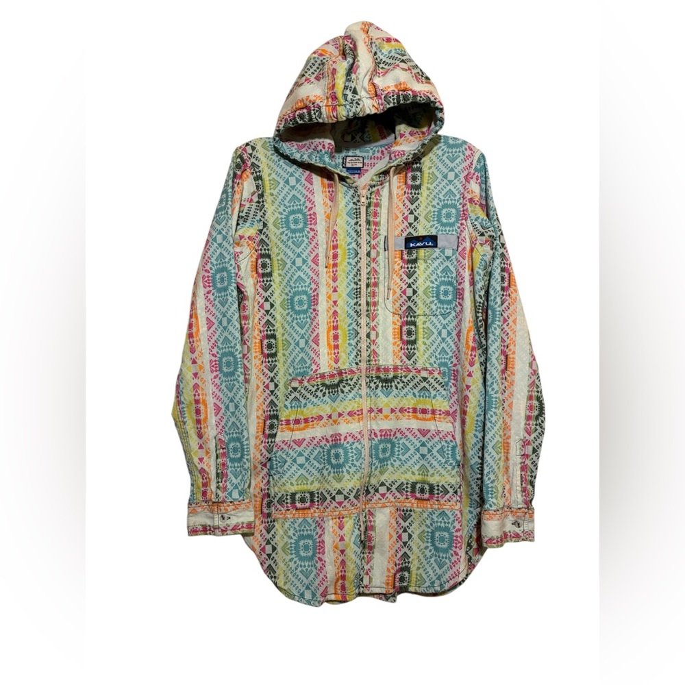 KAVU Saratoga Light-weight Hoodie Summer Love Size M - Picture 2 of 11